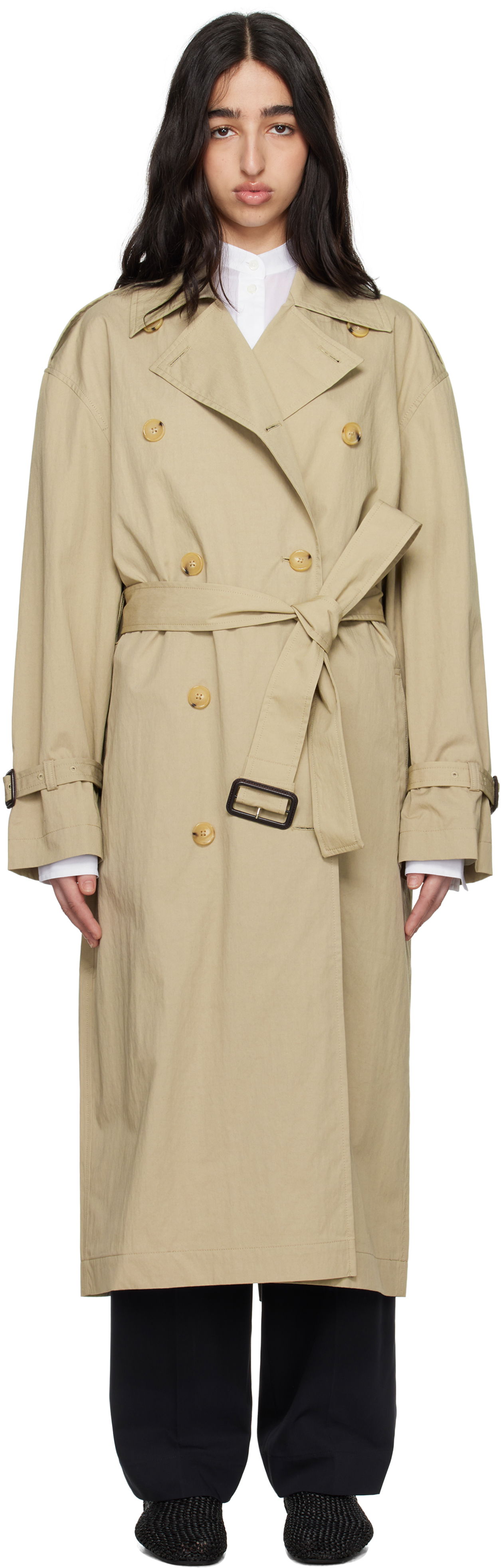 Trenčkot TOTEME TOTEME Crisp Summer Trench Coat Bež | 252-WRO0197-FB0410, 0