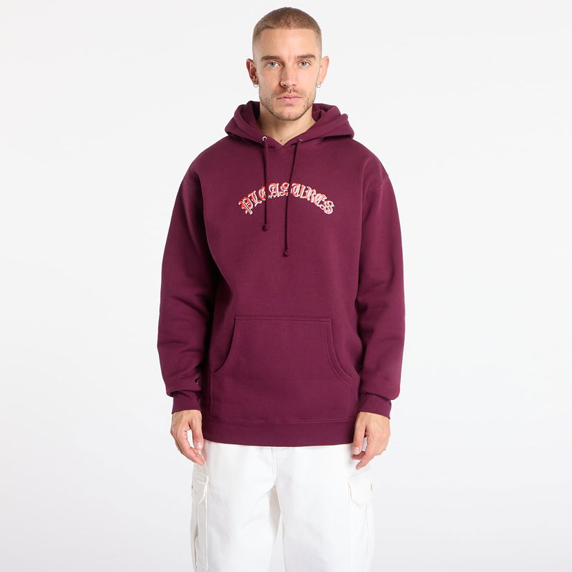 Pulover Pleasures Sweatshirt Mirror Hoodie Bordo | P25F086-EGGPLANT