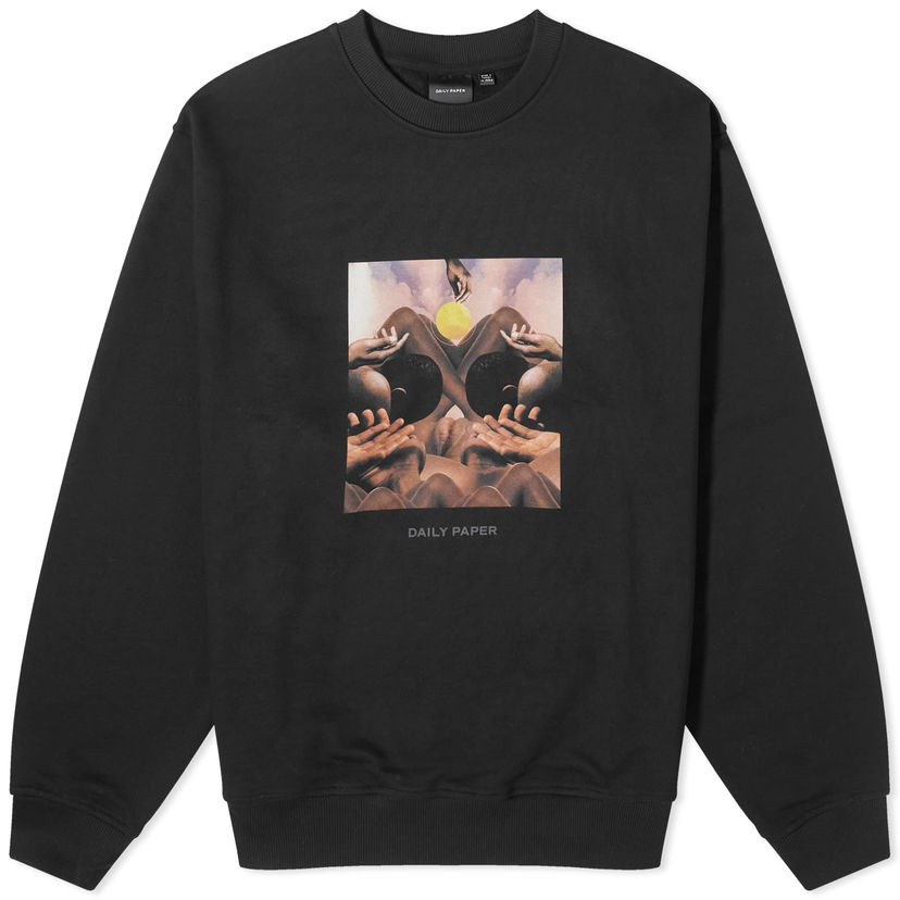 Pulover DAILY PAPER Landscape Oversized Sweatshirt Črna | 2411078