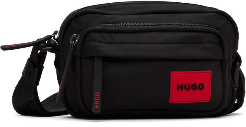 Torba za čez ramo BOSS Hugo Logo Patch Crossbody Bag Črna | 50531117