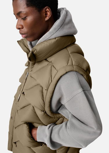 Telovnik AXEL ARIGATO Knit Geometric Quilted Puffer Vest Zelena | A3126001, 6