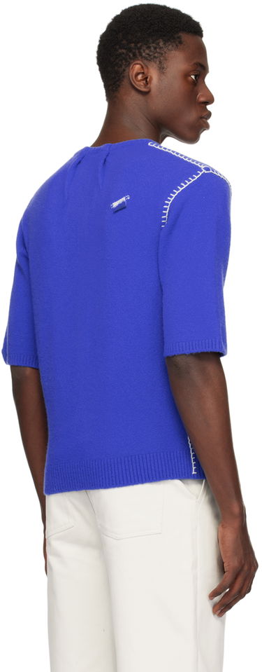 Pleteni pulover ADER ERROR Short Sleeve Knit Cardigan Modra | BN01SSKT0702BL, 2