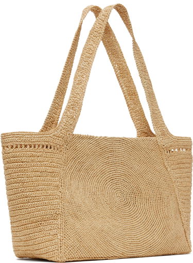 Tote bag Stella McCartney Stella McCartney Logo Raffia Medium Tote Bež | 7B0107WP0375, 2