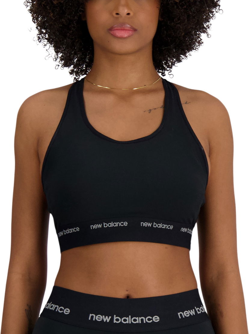 Modrček New Balance Sleek Medium Support Sports Bra Črna | wb41048-bk