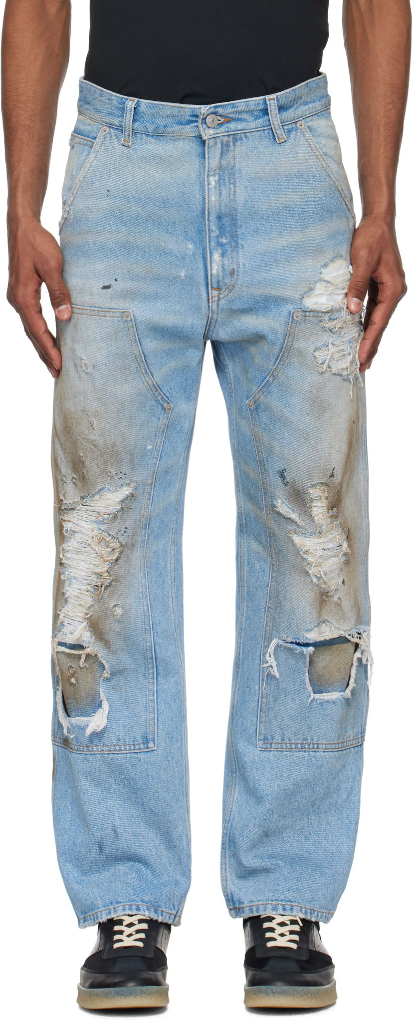 Kavbojke Maison Margiela MM6 Maison Margiela Distressed Carpenter Jeans Modra | SH2LA0017 M30018