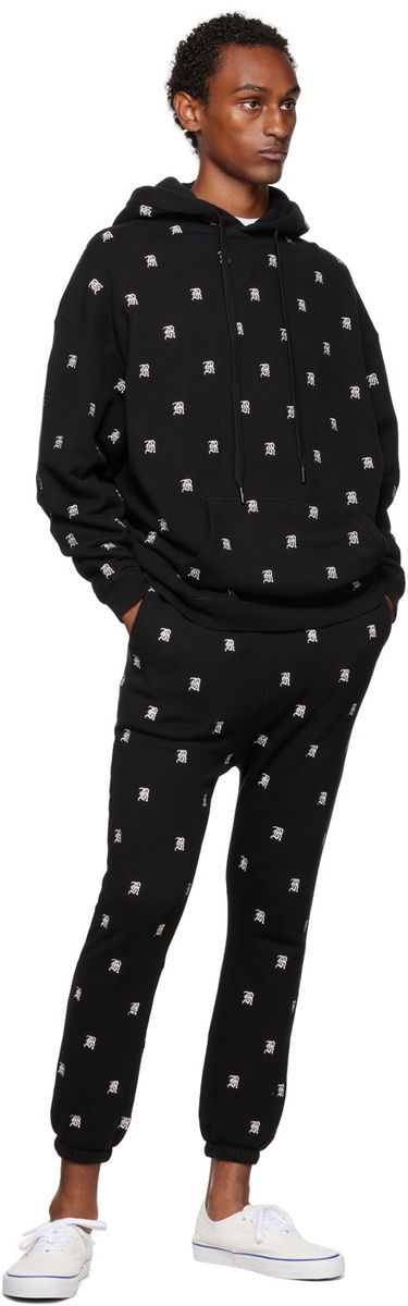 Pulover R13 R13 Allover Print Hoodie Črna | R13WK005-K072A, 3
