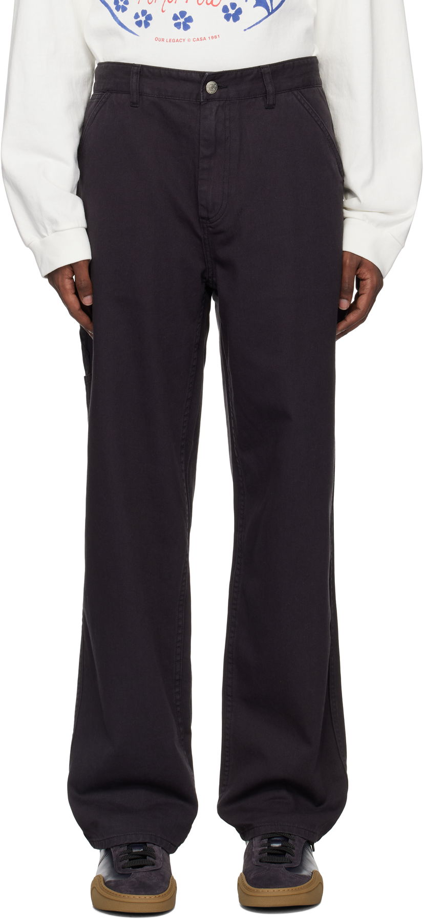 Cargo hlače Awake NY Cotton Painter Trousers Črna | AWK-FW24-PA001