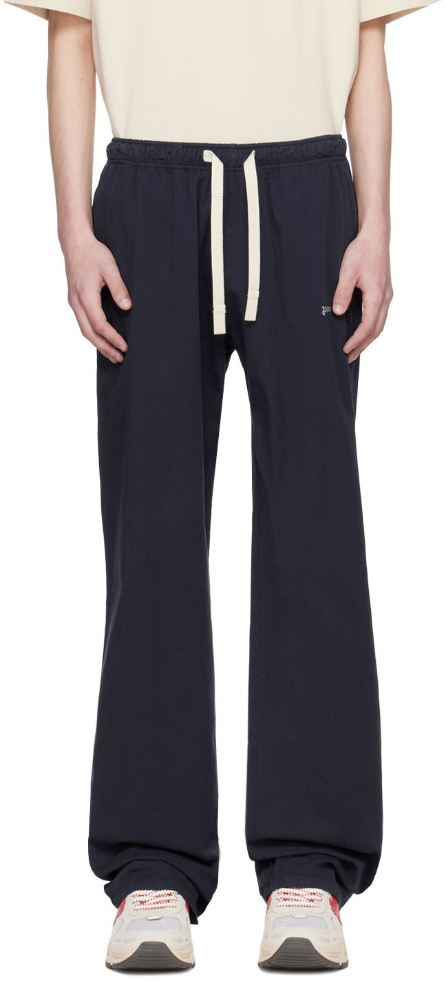 Trenirka Palm Angels Palm Angels Embroidered Sweatpants Mornarica | PMCA141S24FAB0014603