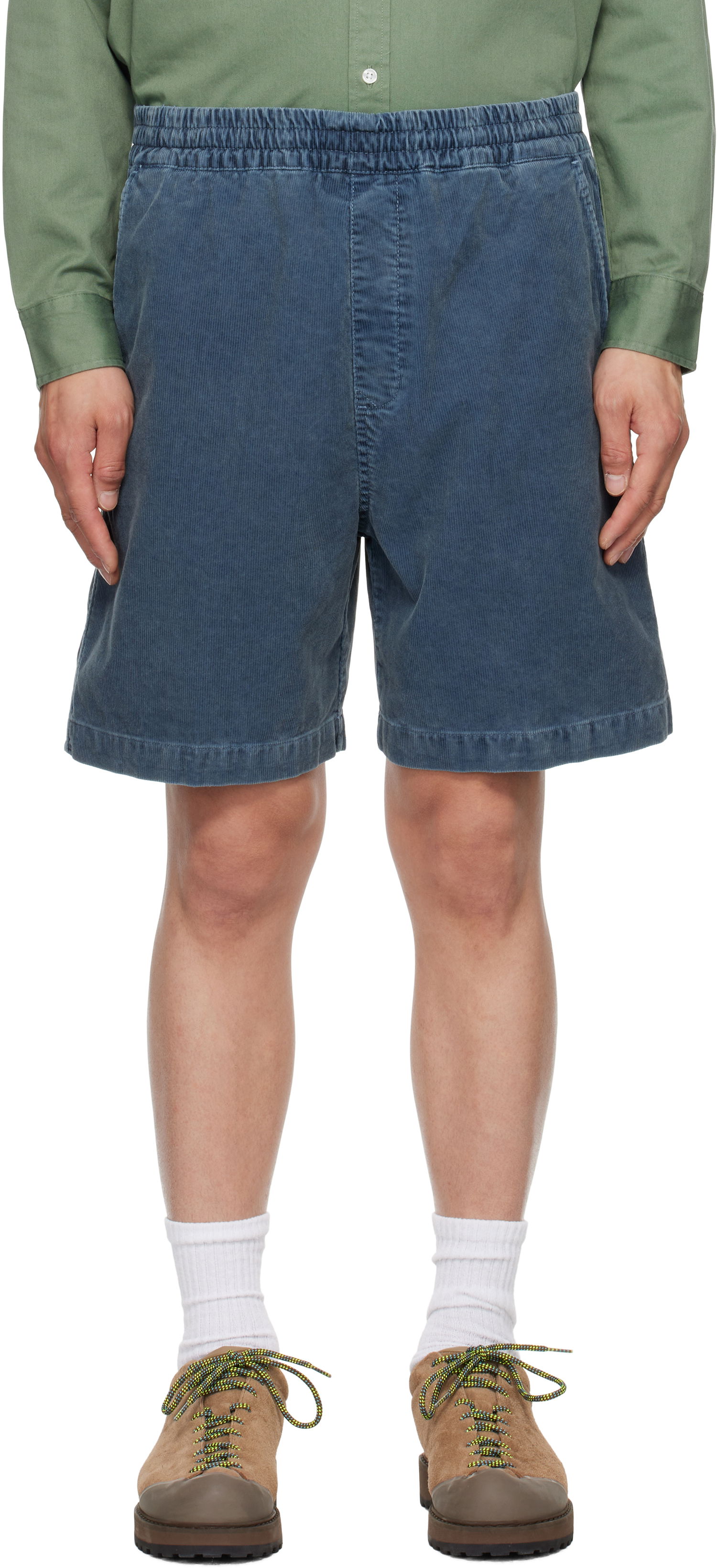 Kratke hlače Carhartt WIP Reynold Corduroy Relaxed Shorts Modra | I034877, 0