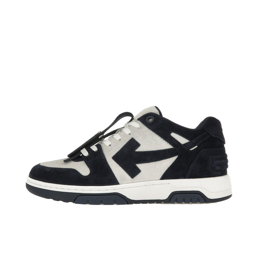 Superge in čevlji Off-White Out Of Office OOO Low Tops Navy Blue Suede Črna | OMIA189S23LEA0100146