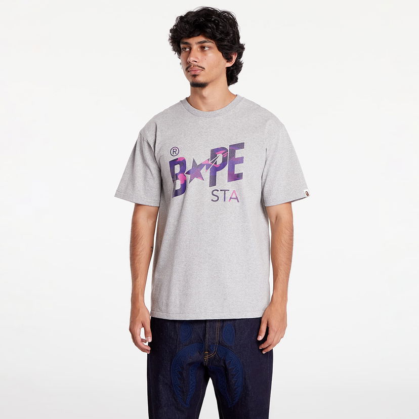 Majica BAPE A BATHING APE Color Camo Bape Sta Logo Tee Gray Siva | 001TEK301021M GRA