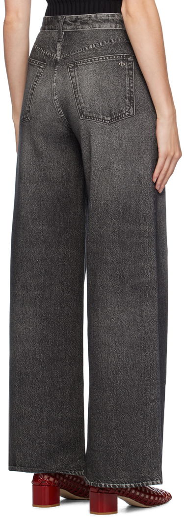 Kavbojke rag & bone Miramar Sofie Full Length Wide-Leg Trousers Črna | WCW24F70018201, 2
