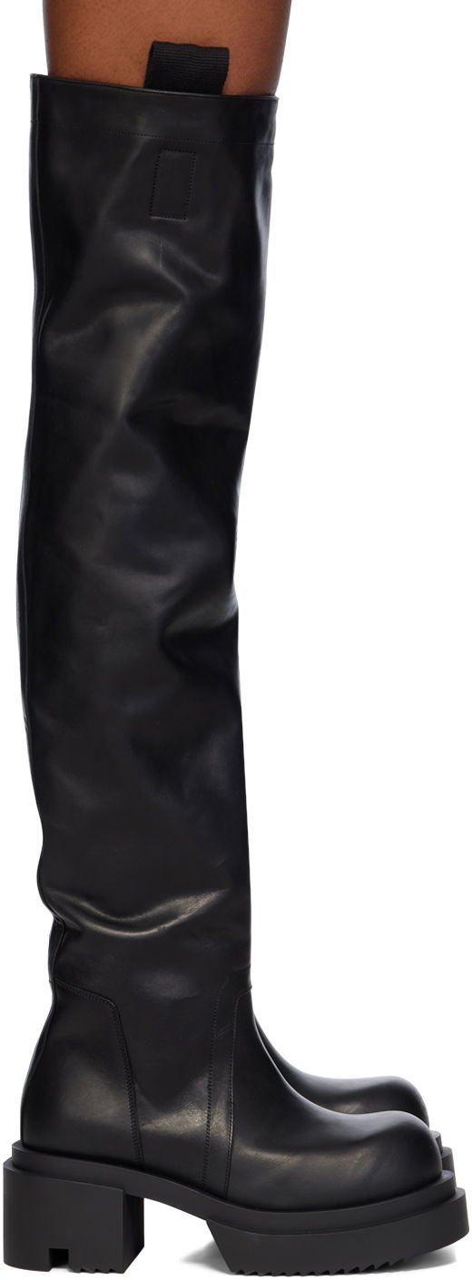 Oblačila Rick Owens Rick Owens Porterville Wader Bogun Knee-High Boots Črna | RP02D3829 LOO