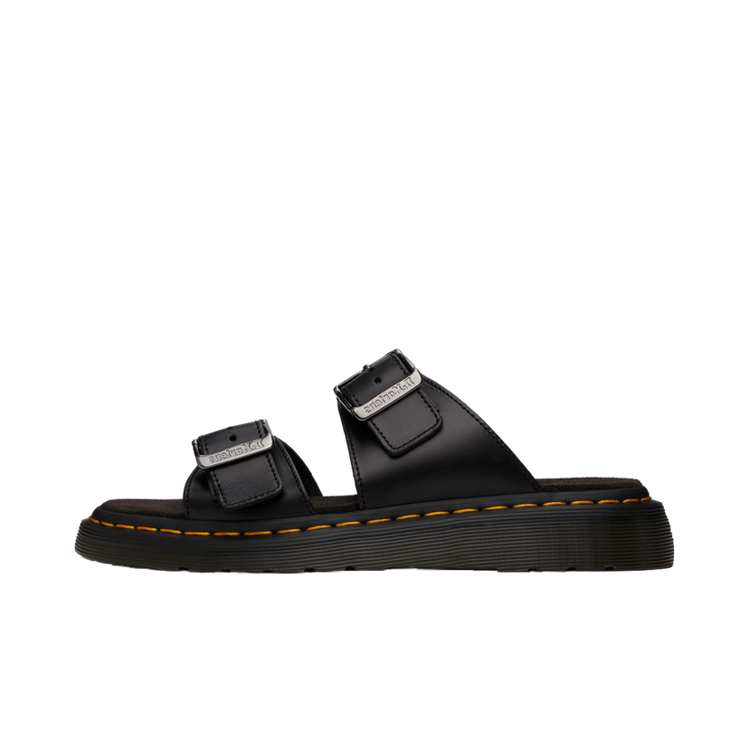 Superge in čevlji Dr. Martens Black Josef Leather Buckle Slide Sandals Črna | 31570001
