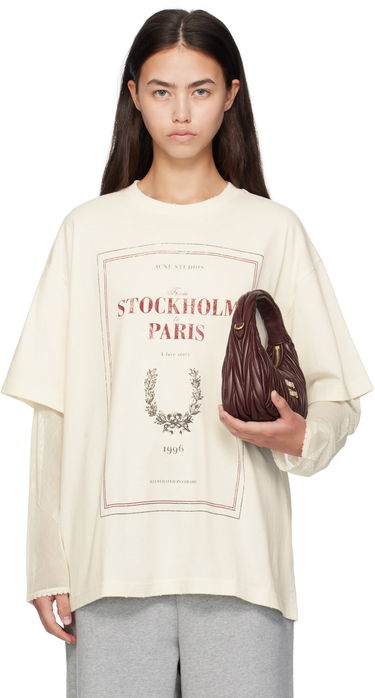 Majica Acne Studios Acne Studios Layered Print T-Shirt Bež | AL0496-, 0