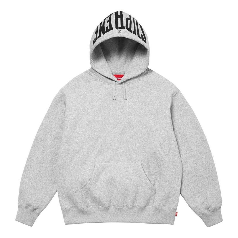Pulover Supreme Mirrored Logo Hooded Sweatshirt Siva | SUP-SS24-135