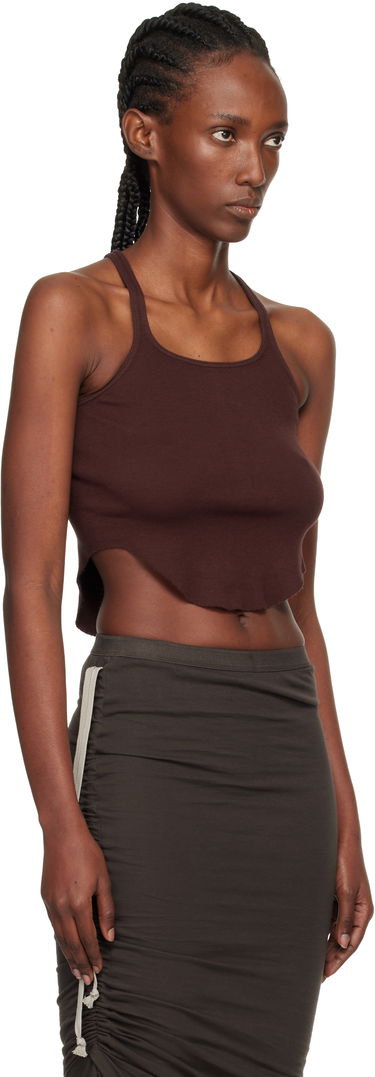 Majica brez rokavov Rick Owens DRKSHDW Concordians Basic Rib Tank Top Rjava | DS02E7100 RN, 1