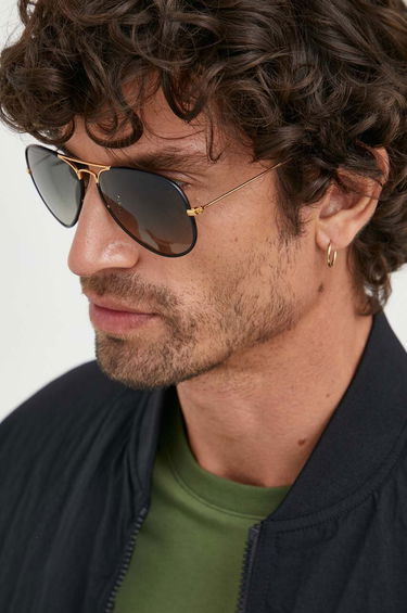 Sončna očala Ray-Ban Ray-Ban Aviator Full Color Sunglasses Črna | 0RB3025JM, 3