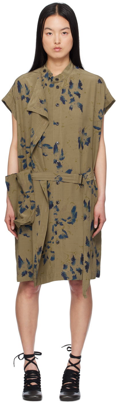 Obleke LEMAIRE Lemaire Asymmetrical Minidress Zelena | DR1063 LF1262