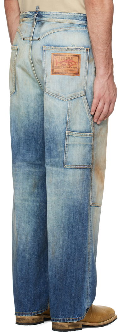 Kavbojke DSQUARED2 Dsquared2 Loose Carpenter Jeans Modra | S74LB1667_S30309, 2