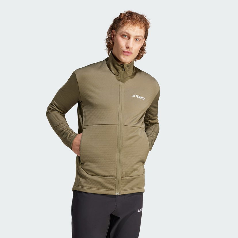 Jakna adidas Performance adidas TERREX Bunda Terrex Multi Light Fleece Full-Zip Bež | IQ3742