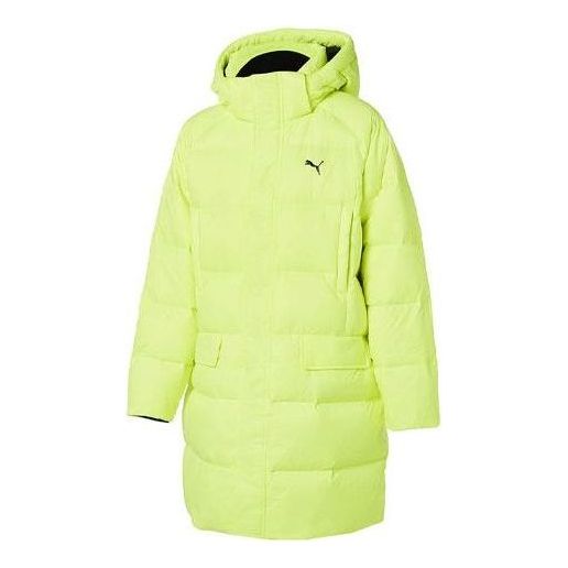 Puhovka Puma Long Hoodie Down Coat Rumena | 928652-03