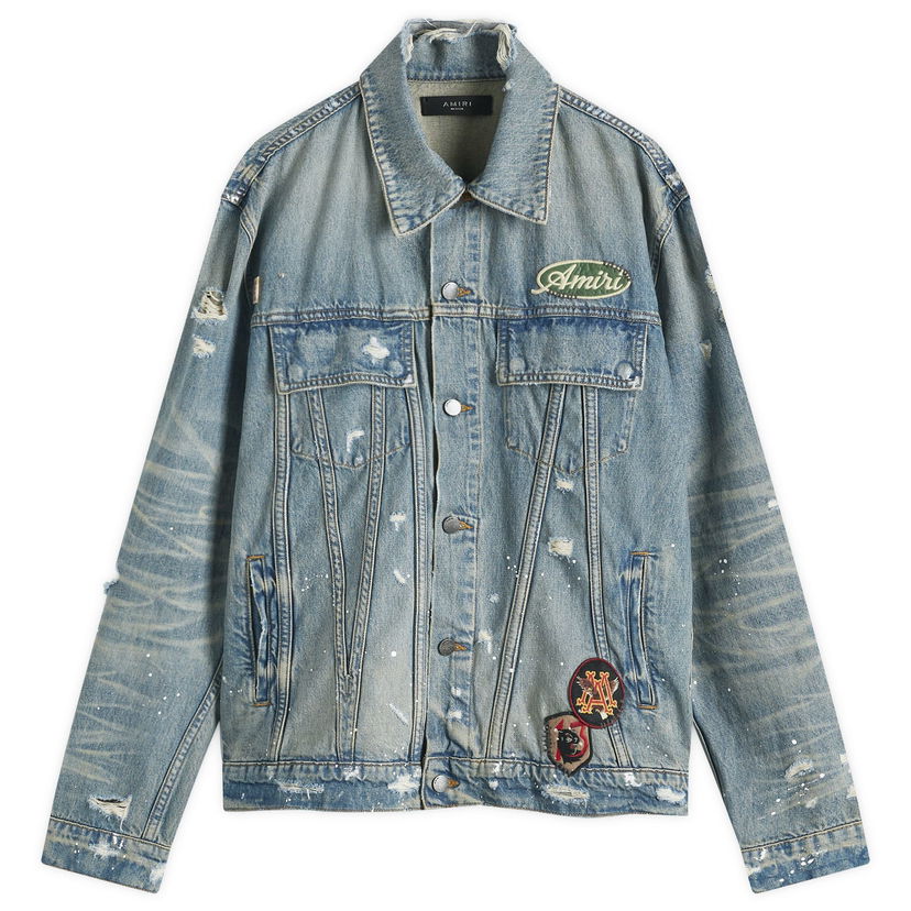 Jakna AMIRI Amiri Vintage Pegasus Trucker Jacket, Size Large Modra | AMDNTR1019-406