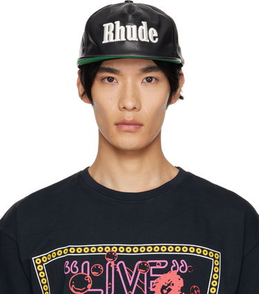 Kapa Rhude Rhude Logo Leather Cap Črna | RHPF25HA01459, 0