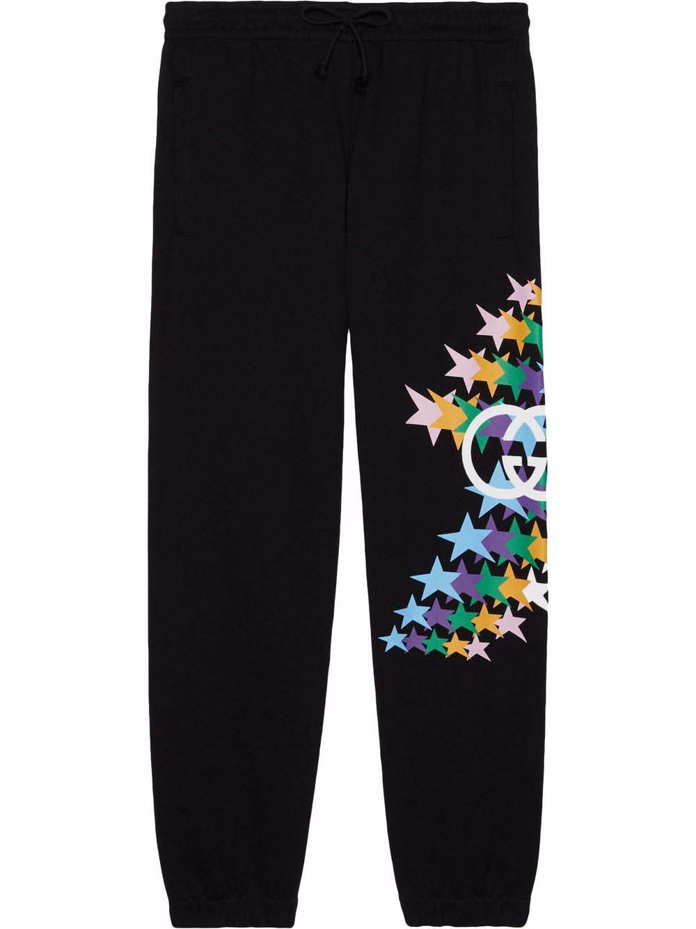 Trenirka Gucci Star-print Track Pants Black Črna | 663246 XJDOV 1082, 0