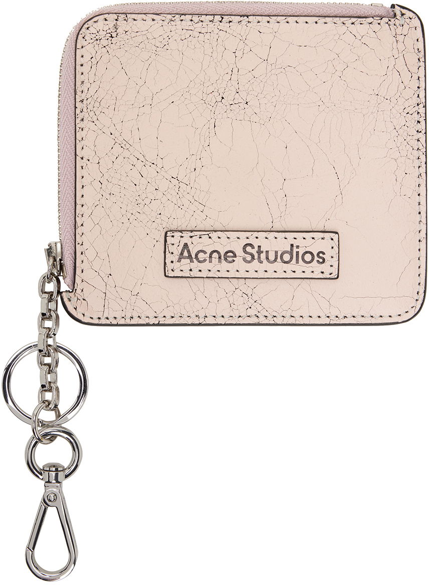 Denarnica Acne Studios Zip Leather Wallet Roza | CG0242-, 0