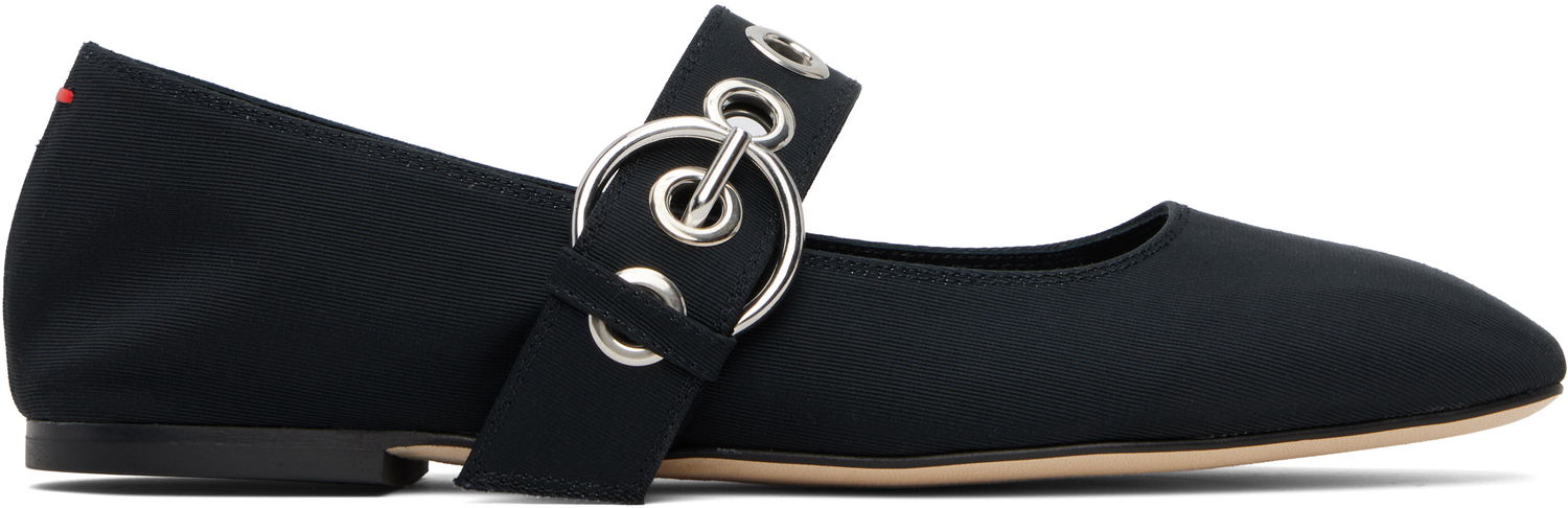 Nega čevljev Aeyde Aeyde Uma Eyelet Mary-Jane Ballerina Flats Črna | A11-FL-RKLS08FL159-SS25-800-069, 0