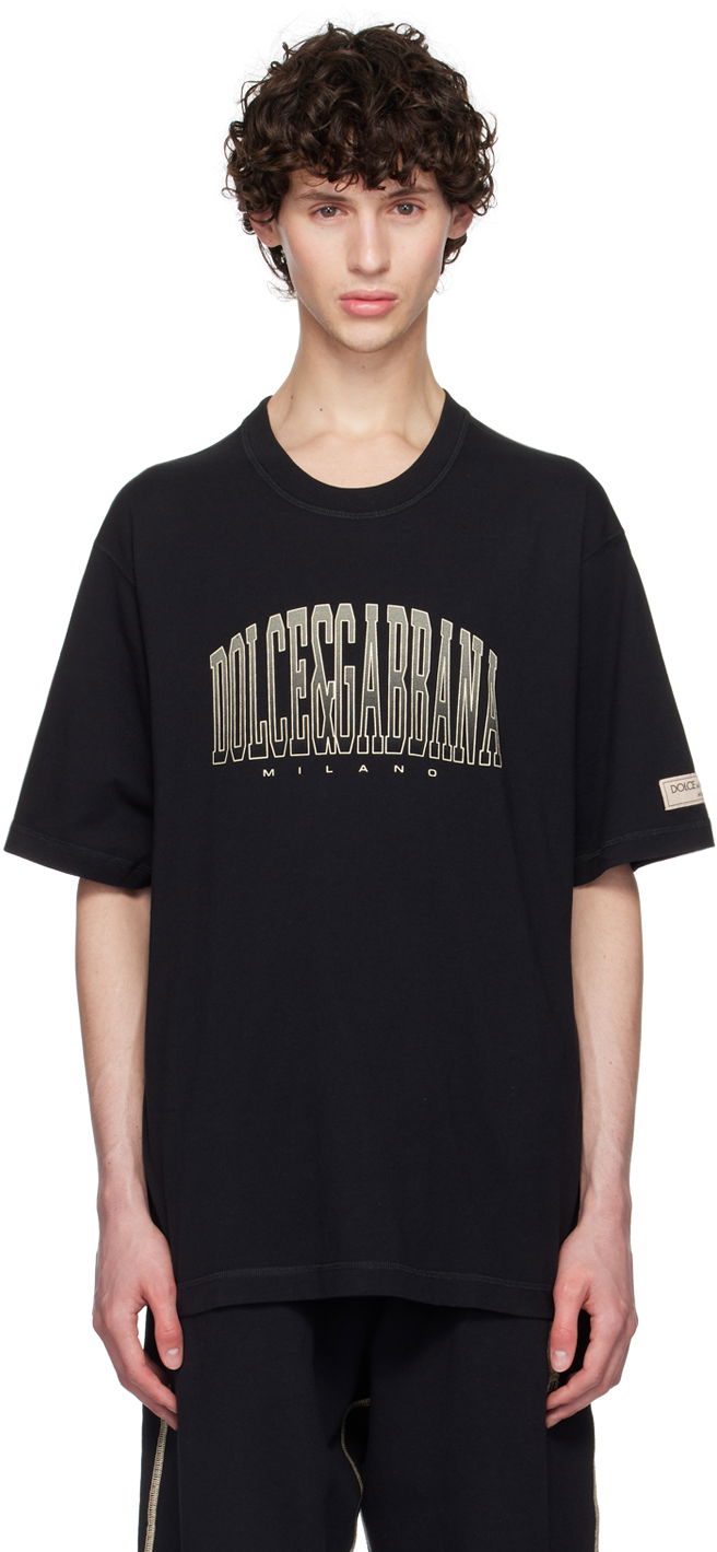 Majica Dolce & Gabbana Dolce&Gabbana Logo Print T-Shirt Črna | G8PN9TG7NWT