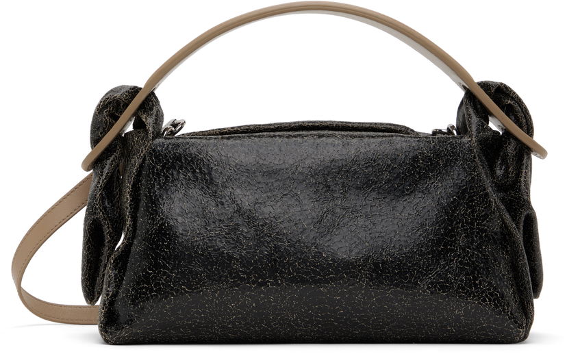 Torbica KENZO Black Leather Shoulder Bag Črna | FF52SA818L08