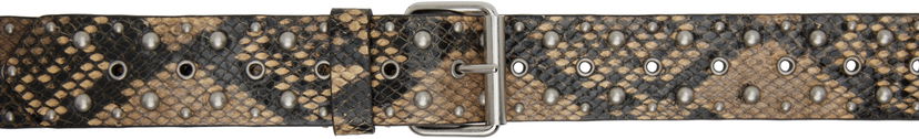 Pasovi Dries Van Noten Dries Van Noten Studded & Eyelet Leather Belt Rjava | 251-011400-359