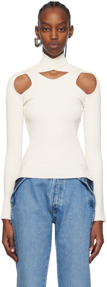 Pleteni pulover Coperni Coperni Cutout Turtleneck Sweater Bela | COPML02BIS600C, 0