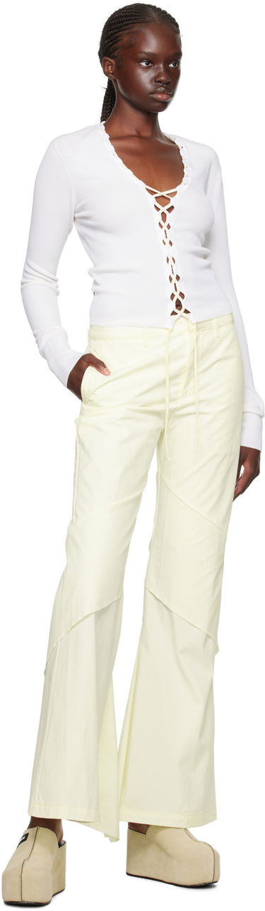 Hlače Dion Lee Drape Trousers Rumena | C2161F23, 3