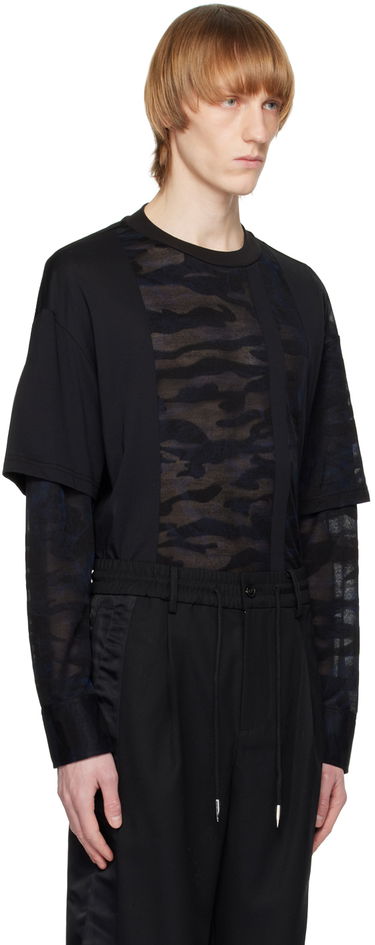 Majica Feng Chen Wang Feng Chen Wang Camouflage Layered T-Shirt Črna | FMS15SS05, 1