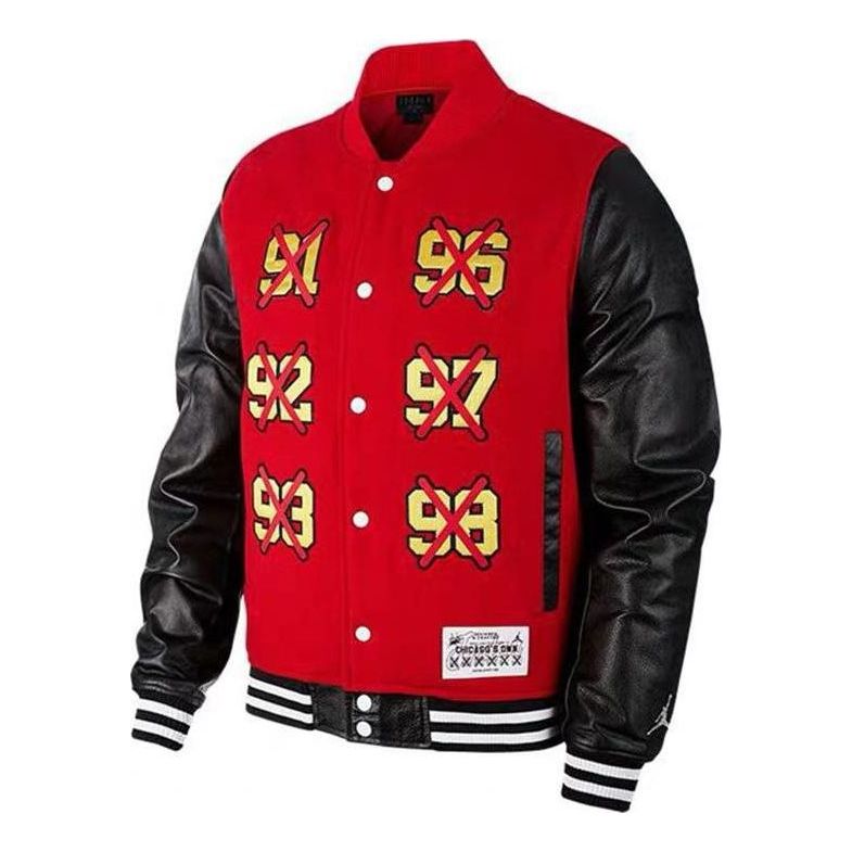 Bomber jakna Jordan Air Jordan Six Crowns Baseball Jacket Rdeča | BQ5166-657