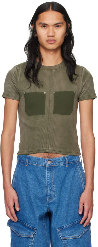 Majica Dion Lee Sprayed Shrunken Rivet T-Shirt Zelena | C3168PS24, 0