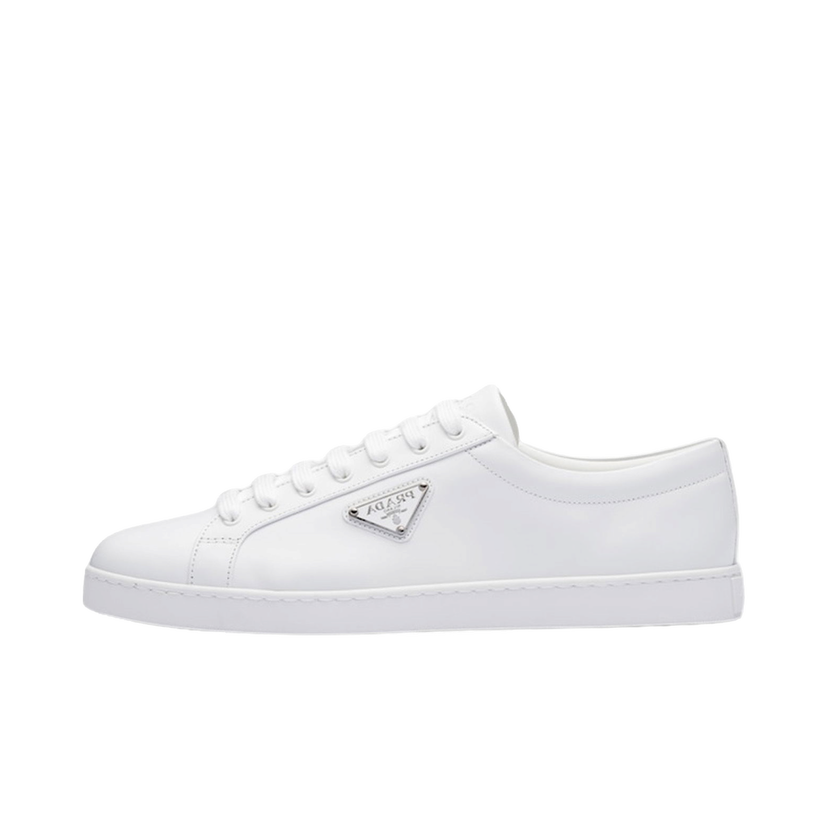 Superge in čevlji Prada Brushed Sneakers Leather Bela | 2EE376_3F0E_F0009