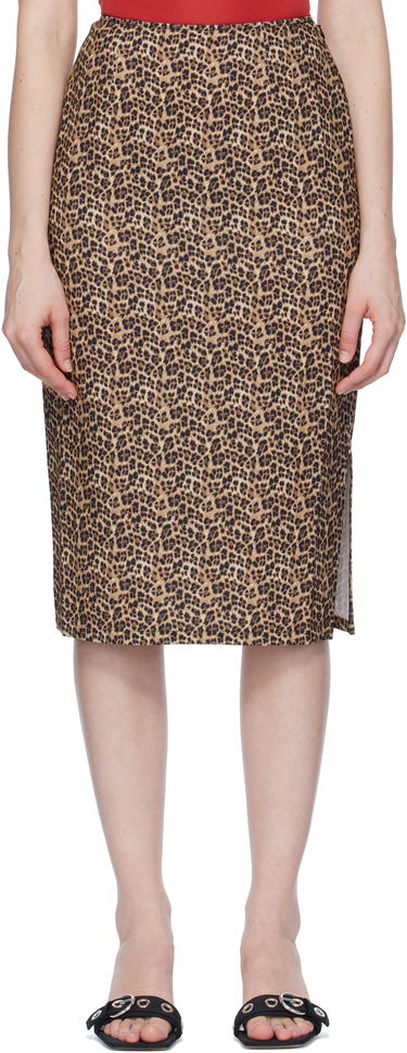Krila Miaou Miaou Moni Leopard Print Midi Skirt Rjava | 4005SCRLEO, 0