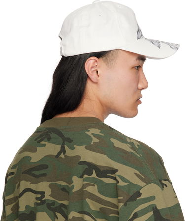 Kapa We11done We11done Flame Logo Baseball Cap Bela | WD-AH0-25-409-U-WH, 2
