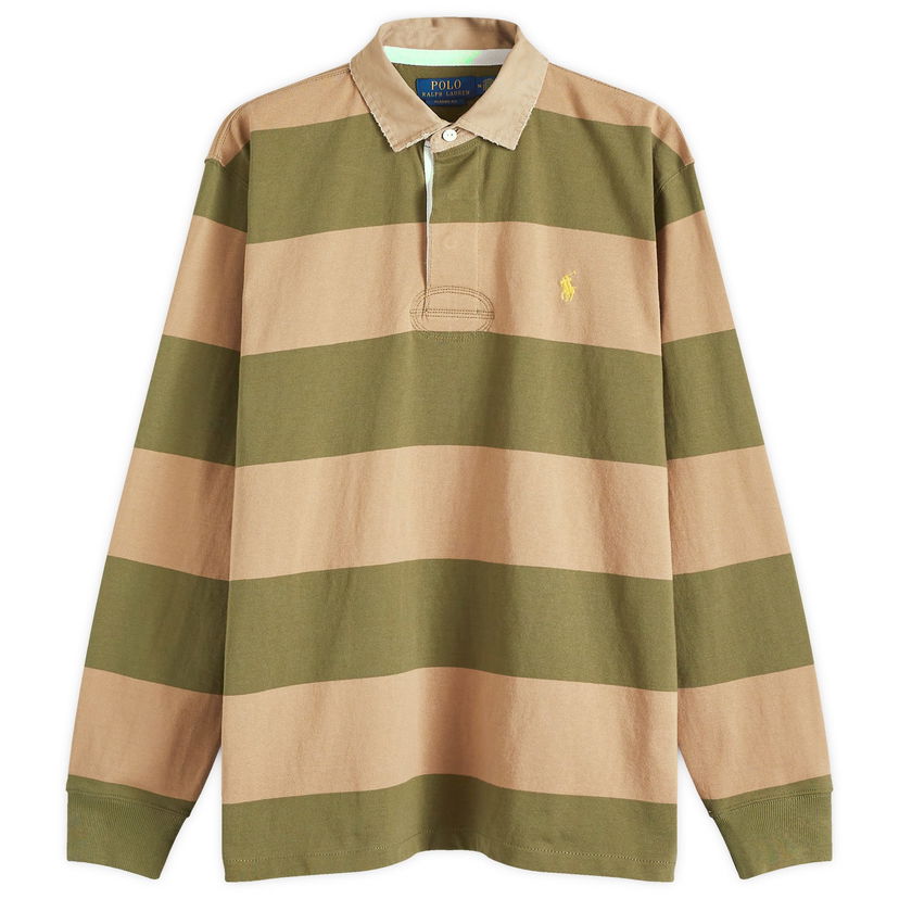 Polo majica Polo by Ralph Lauren Ralph Lauren Men's Striped Rugby Shirt Zelena | 710967648002