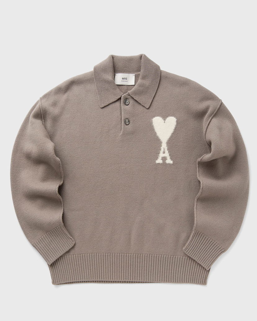 Pleteni pulover AMI AMI Paris ADC Polo Sweater Rjava | UPL390.KN0090-0957