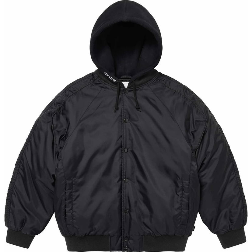 Bomber jakna Supreme Hooded Stadium Jacket Črna | SUP-SS24-224