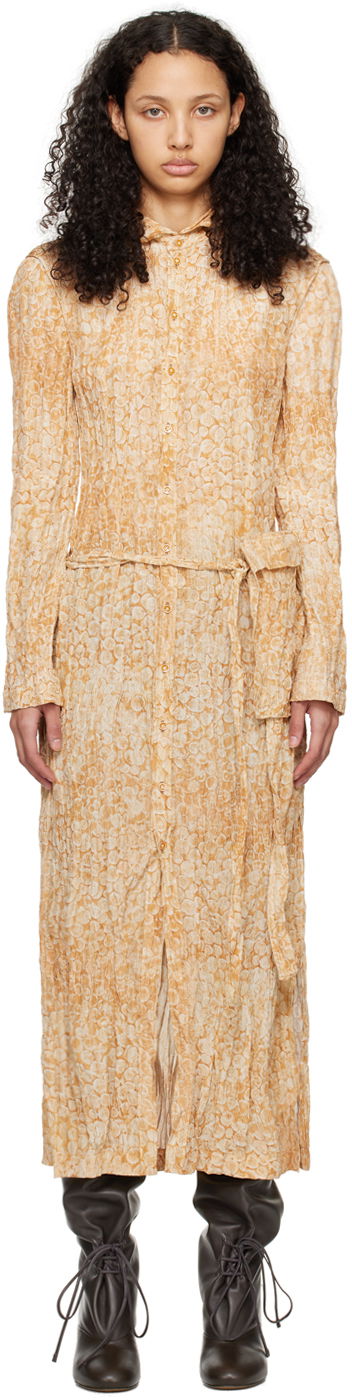 Obleke LEMAIRE Lemaire Atelier la Folie Edition Midi Dress Bež | DR1064 LF1261