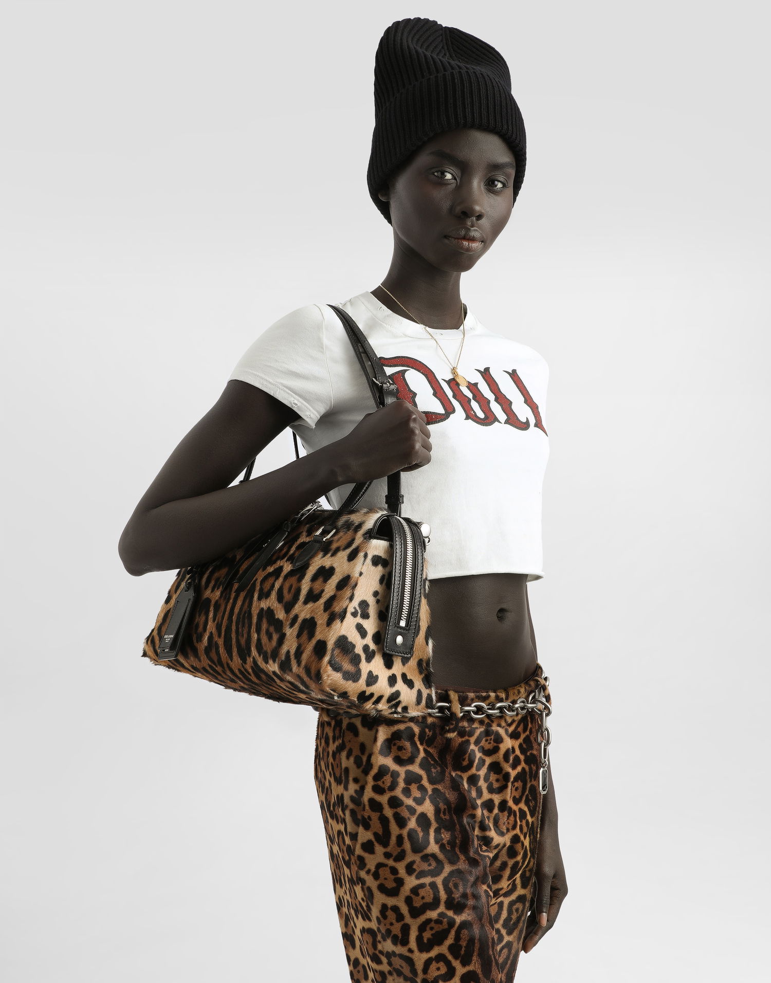 Torba za čez ramo Dolce & Gabbana Dolce & Gabbana Vittoria Leo-Print Shoulder and Crossbody Bag Večbarvna | BB7844AX85389738_1, 1