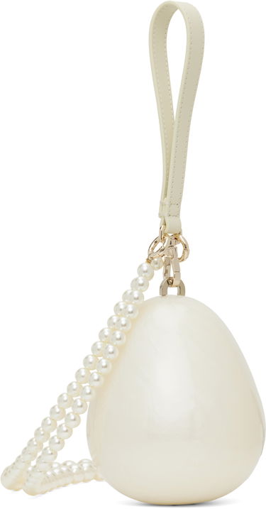 Torbica Simone Rocha Simone Rocha Micro Pearl Egg Shaped Bag Bela | BAG110B 0773, 2
