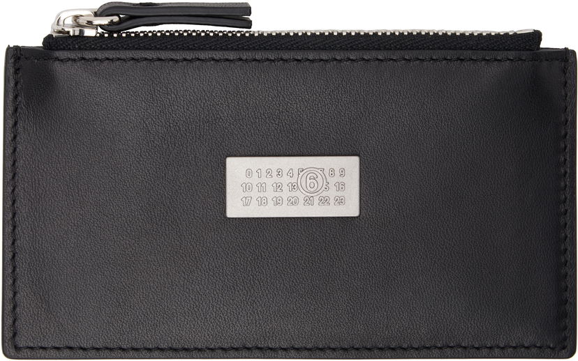 Denarnica Maison Margiela MM6 Maison Margiela Leather Card Holder Črna | SA5UI0016 P7258