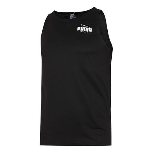 Majica brez rokavov Puma Behind the Back Graphic Tank Top Črna | 670833-02